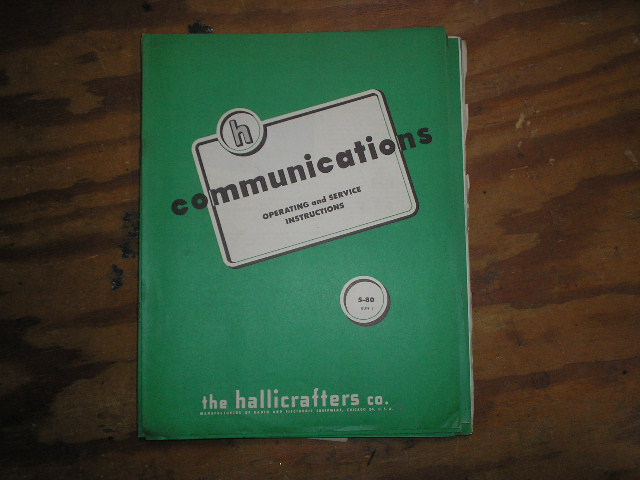 S-80 Receiver Run-1 Owners Service Manual  Hallicrafters